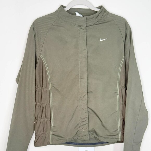 Nike Jackets & Blazers - Nike Dri-FIT womens Taupe/olive green colored full zip Lightweight Jacket (1094)